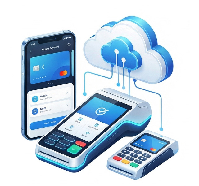 supports emv, nfc, ach, and mobile wallets